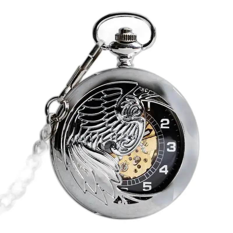 Chic Silver Automatic Pocket Watch