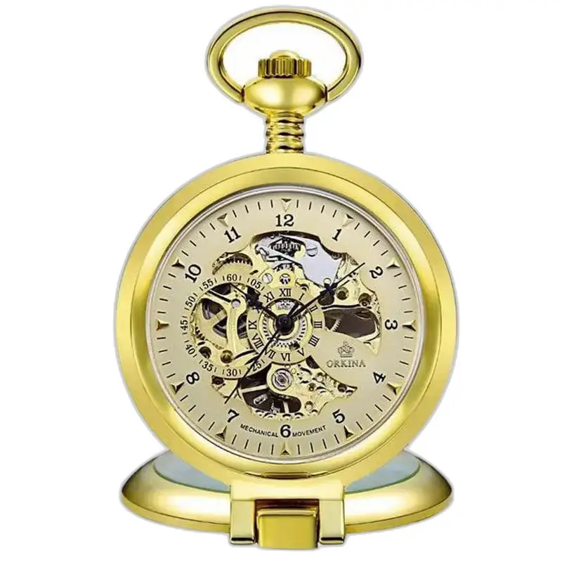 Vintage Luxury Mechanical Silver Pocket Watch