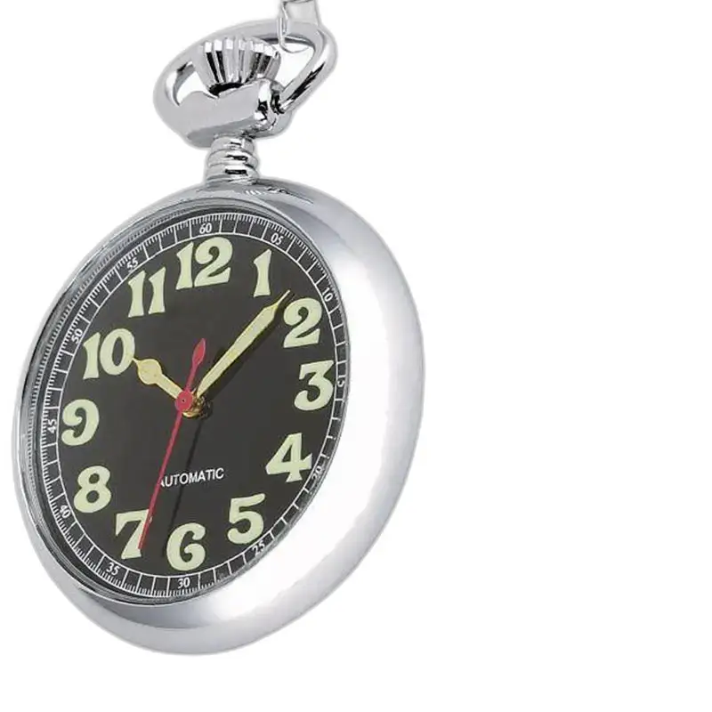 Chic Open Dial Automatic Pocket Watch