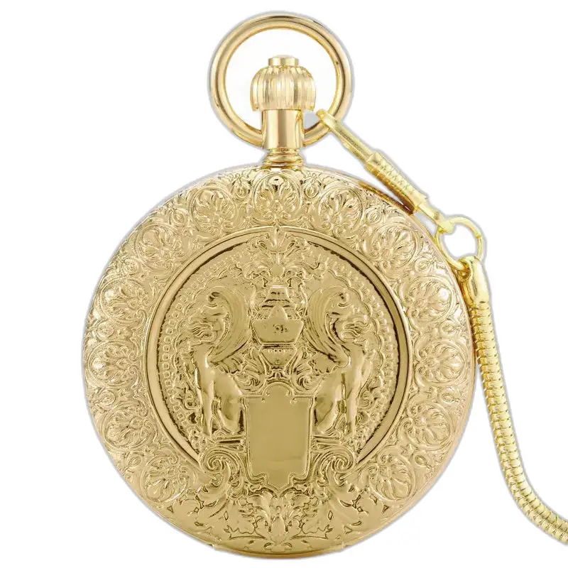 Chic Double Flaps Automatic Pocket Watch