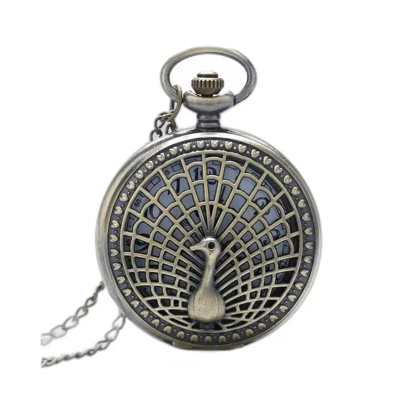 Birdy Vintage Bronze Necklace Pocket Watch