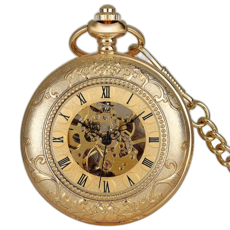 Golden Memory Luxe pocket watch with a refined gold dial