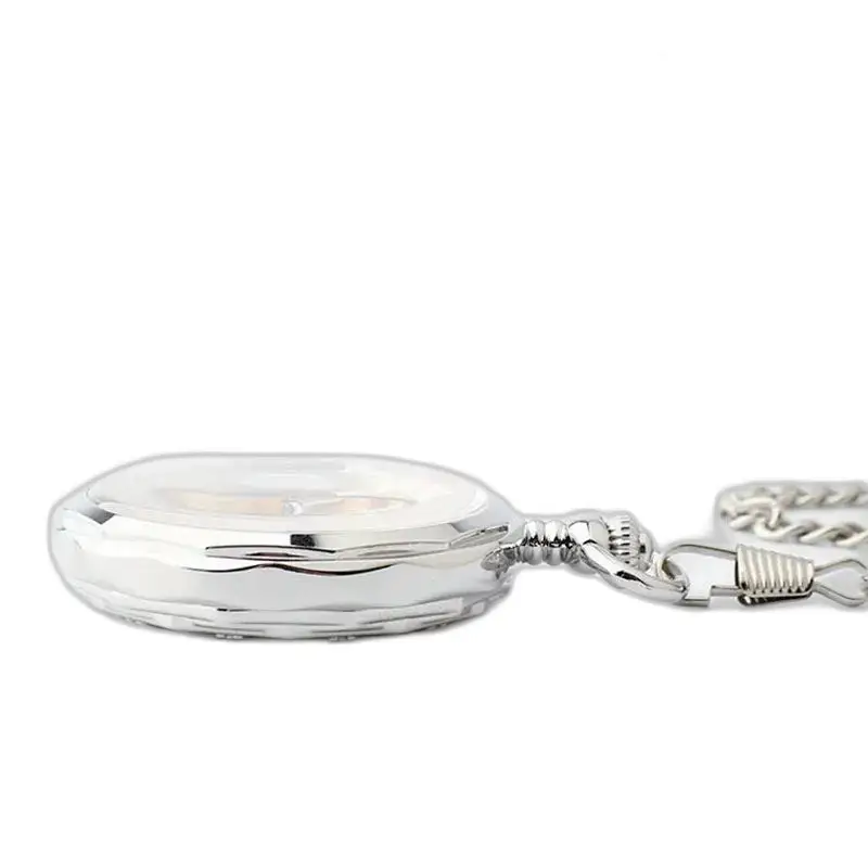 Lune Luxe Men's Women's Pocket Watch with Chain and Elegant Lunar Phase