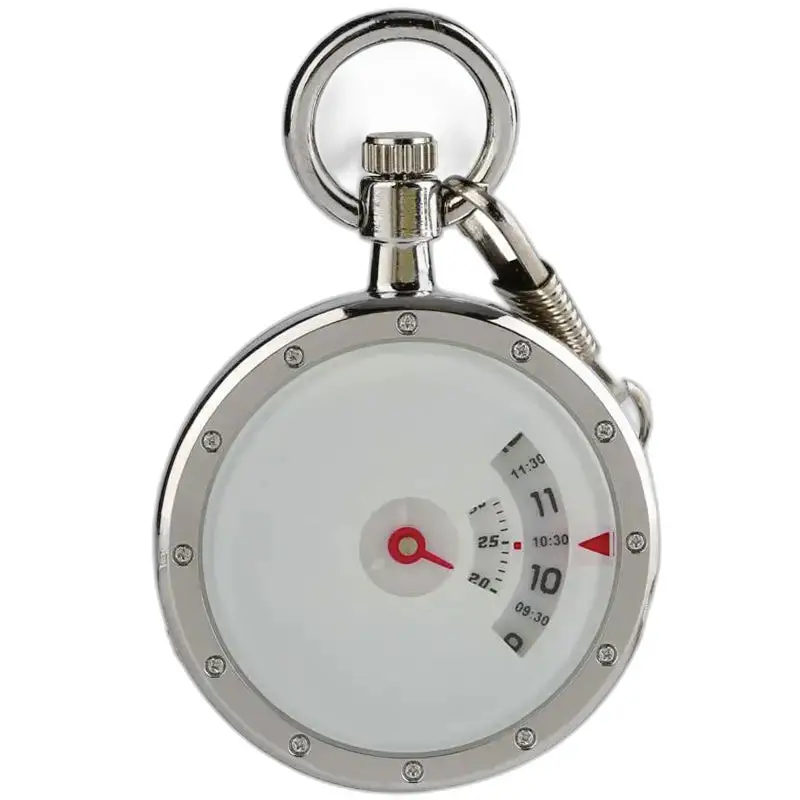 Steampunk Silver Pocket Watch with Elegant Time and Temperature Display