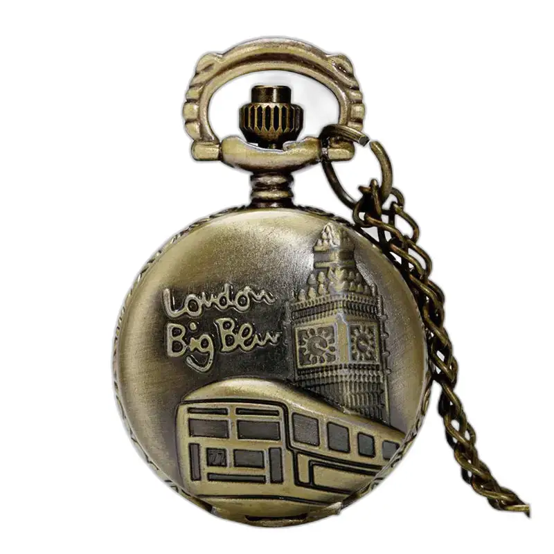 Big Ben Bronze Fantasy Necklace Watch with a London design in bronze tone