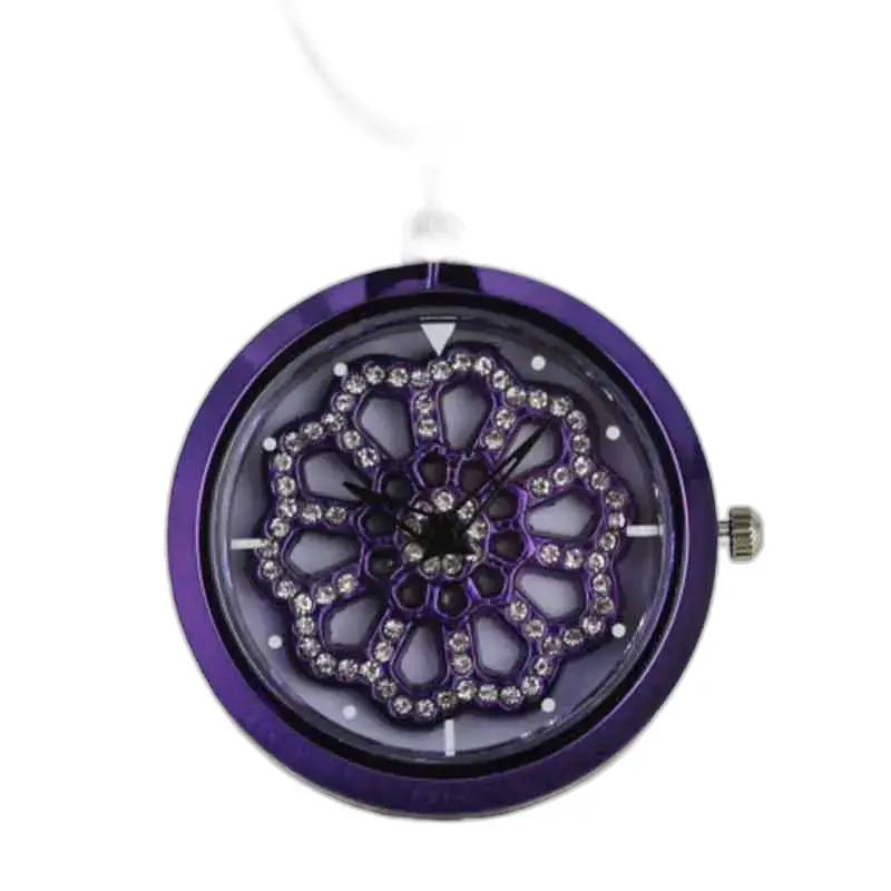 Elegant Flower Necklace Watch for Women, Necklace Watch with Gemstone Dial