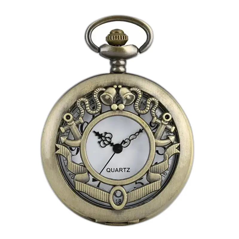 My Little Flower Necklace Watch in Bronze with an Antique Pocket Watch Design