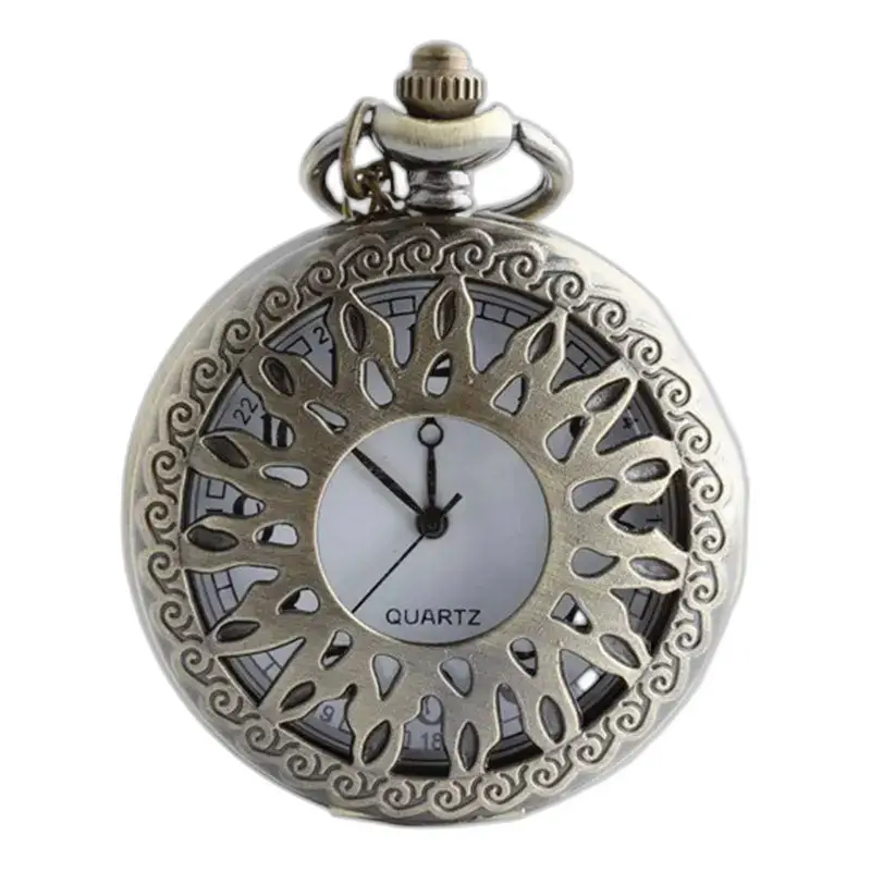 Vintage Roi Soleil Automatic Necklace Watch in silver adorned with refined details