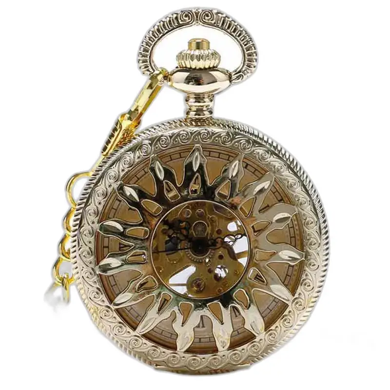 Luxury Diamond Pocket Watch with dazzling gold diamond design