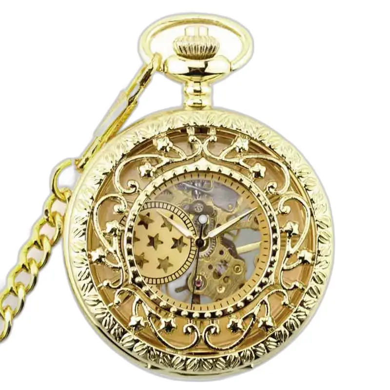 Luxury Gold Lolite Gusset Pocket Watch, elegant ornate gold watch