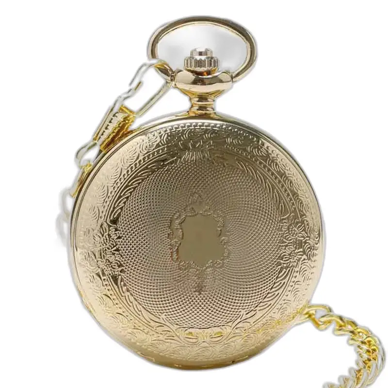 Luxury Gold Topaz Gusset Pocket Watch with elegant chain