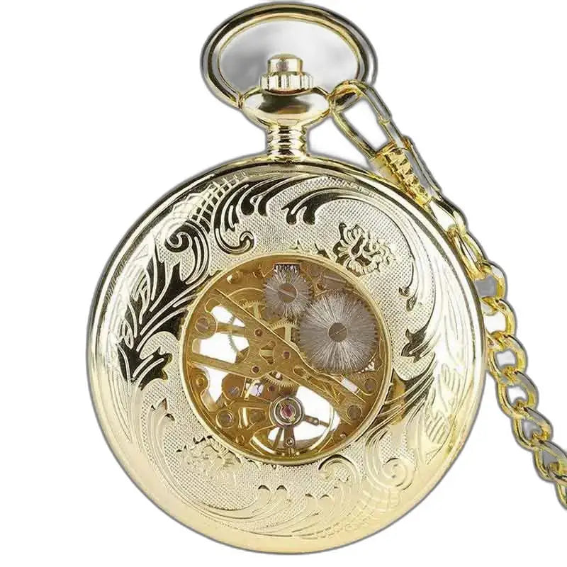 Luxury Gold Opal Pocket Watch with a gold and ornate design