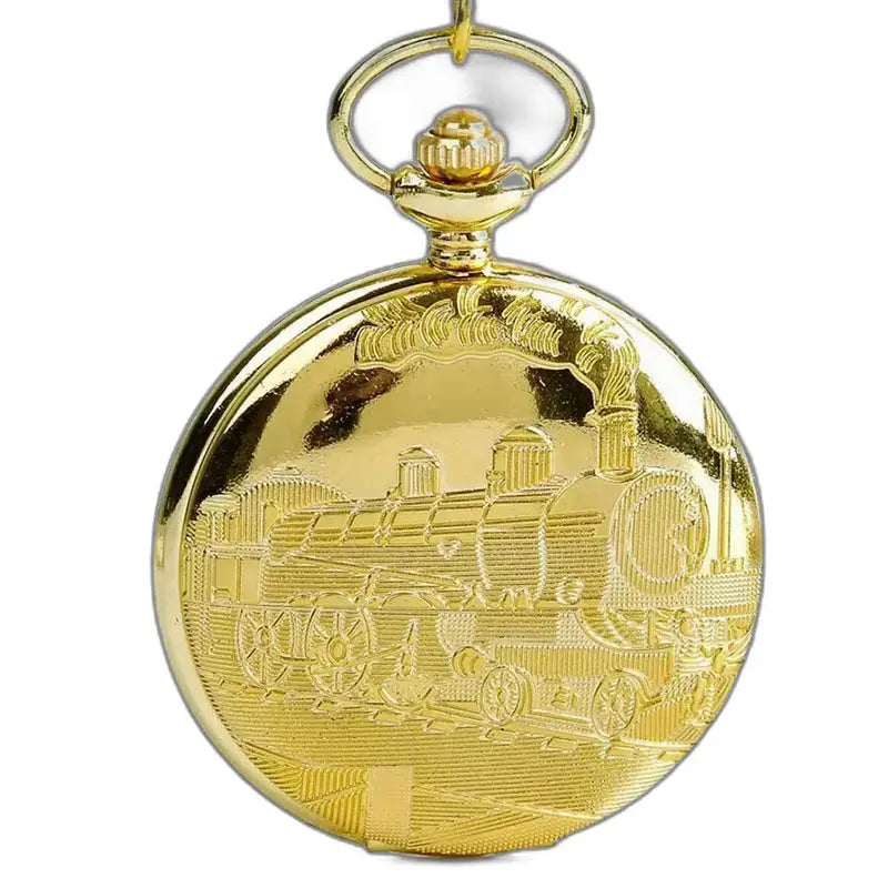 Full Hunter Luxury Regulator Pocket Watch with gold train design