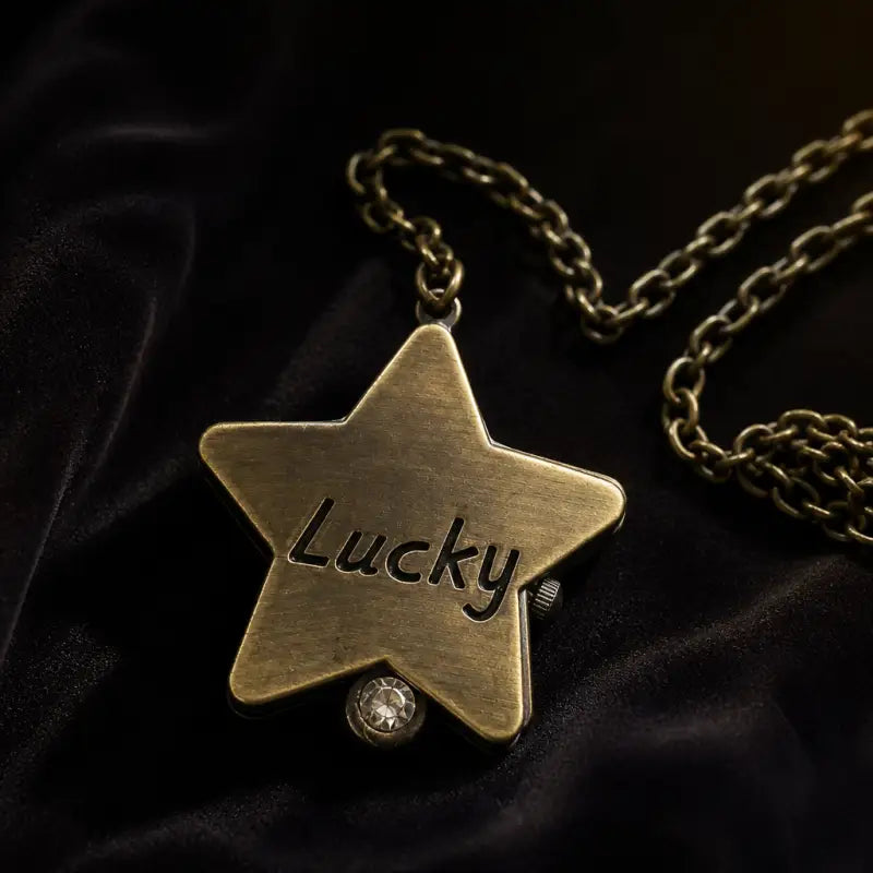 Women's Quartz Star Pendant Pocket Watch