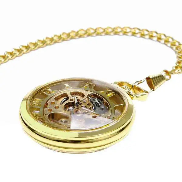 Pocket Watch Mechanical Skeleton Men's