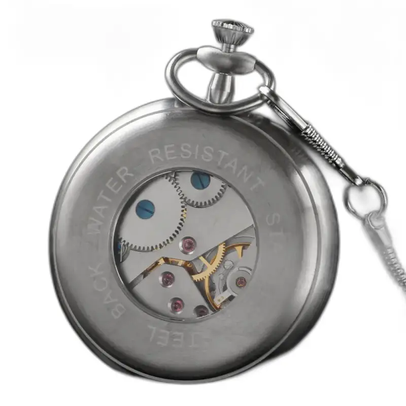 Montre à gousset Élégant Mirror Or Mécanique avec mécanisme visible et élégant design