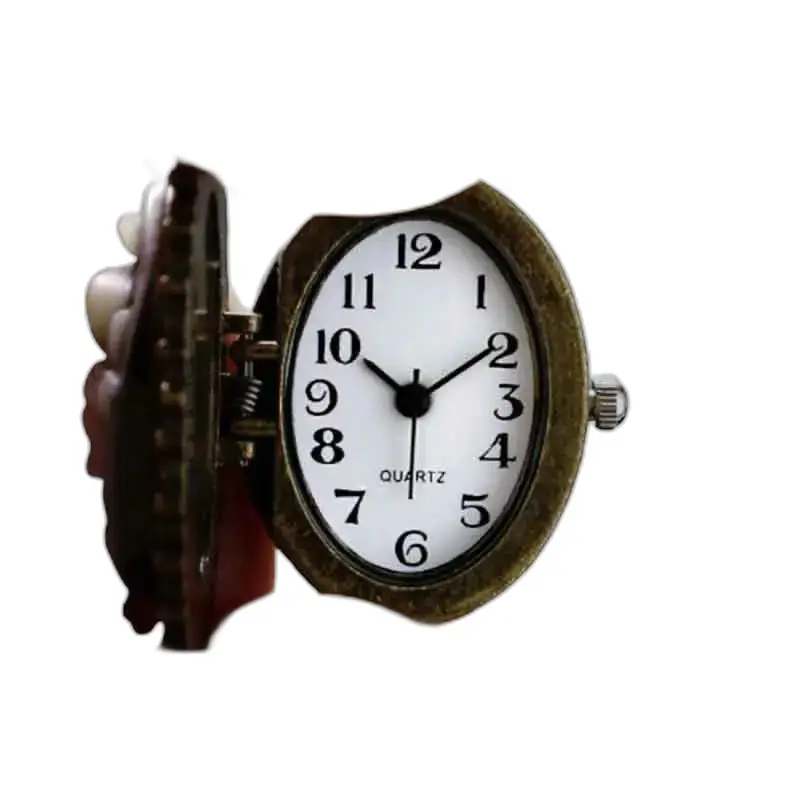 Montre Collier Papillon Orchidée élégante Femme avec montre vintage à bague