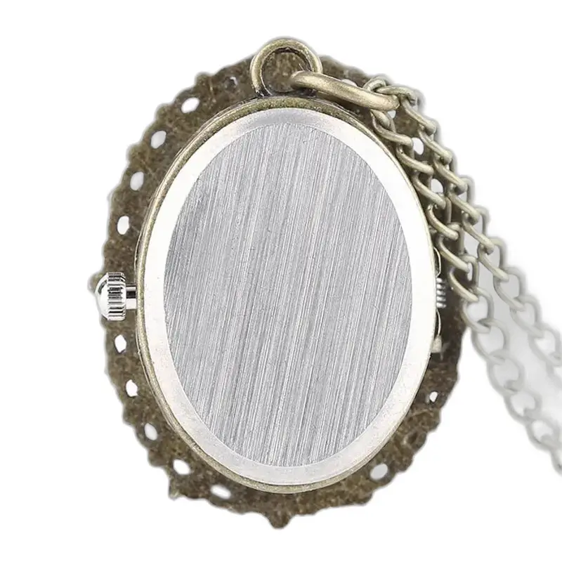 Montre Collier Romantique pour Homme et Femme avec pendentif vintage ovale