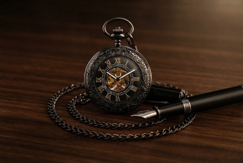 Montre à Gousset Automatique Demi-chasseur Homme - Automatique, chiffres dorés